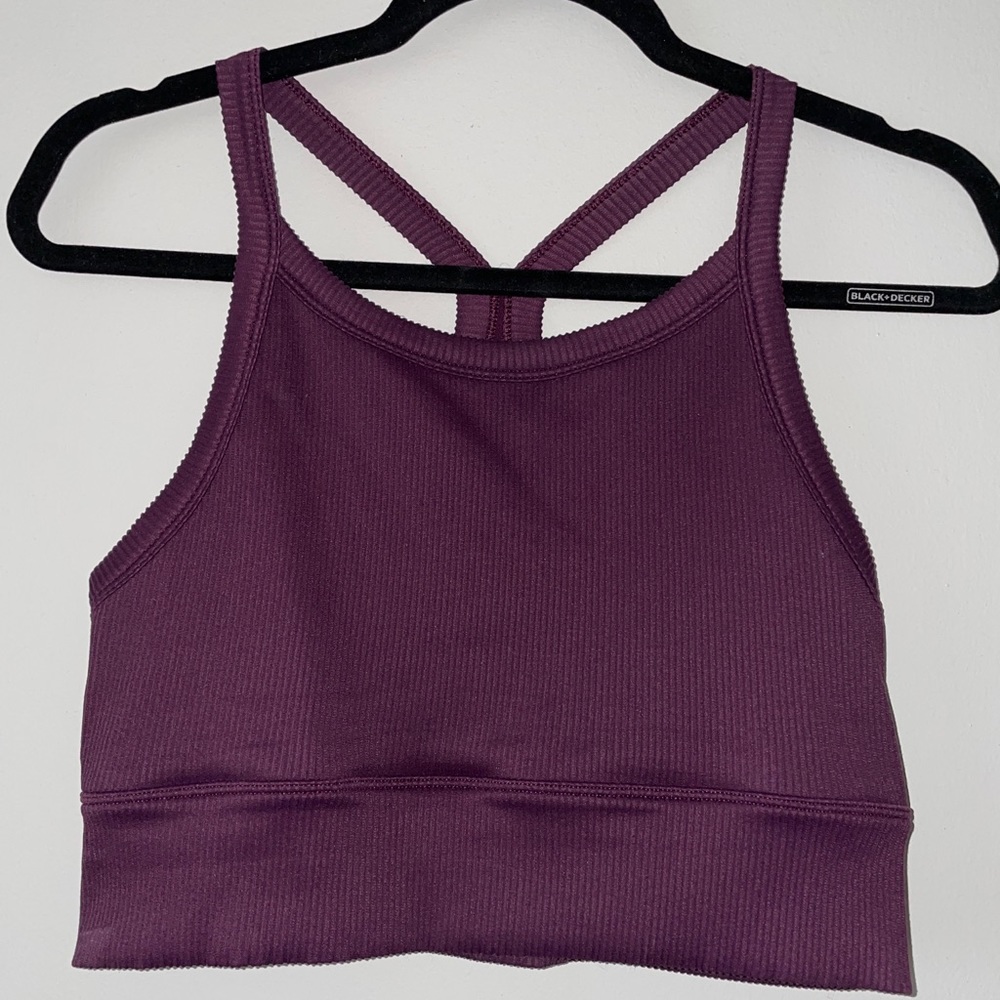Dark purple crop top Lorna Jane